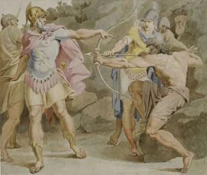 Philoctetes Aiming the Bow of Hercules at Odysseus